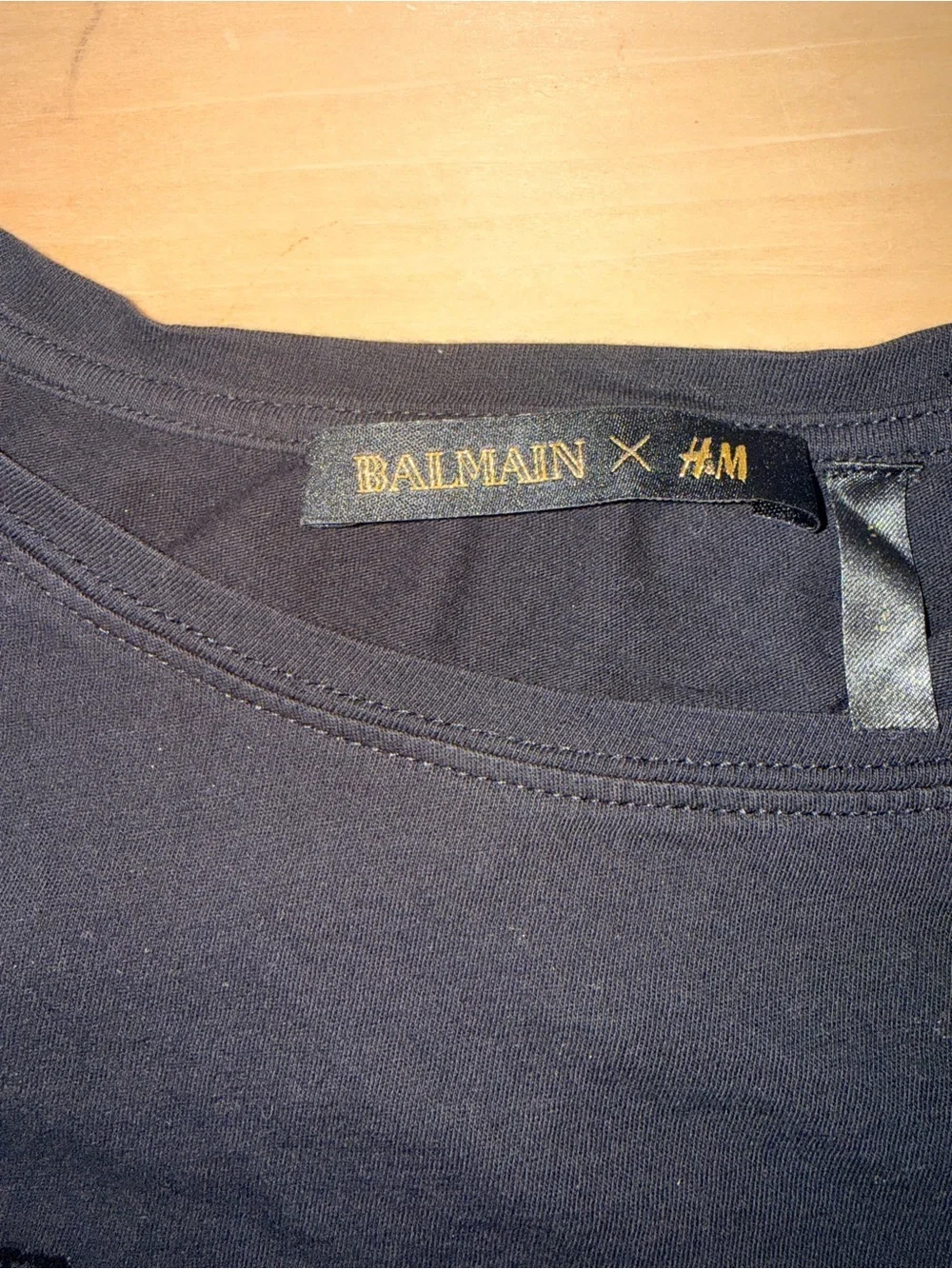 Balmain X H&M T-shirt Luxury Collab Black Graphic  Medium